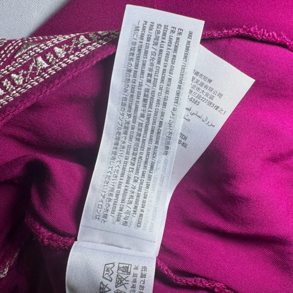 Hollister Magenta Flowy Embroidered Boho Shorts‎ Womens Medium Purple Festival